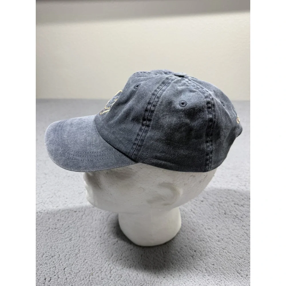 Cinq A Sept Hat Baseball Cap Womens One Size Blue Denim Smiley Heart Logo‎